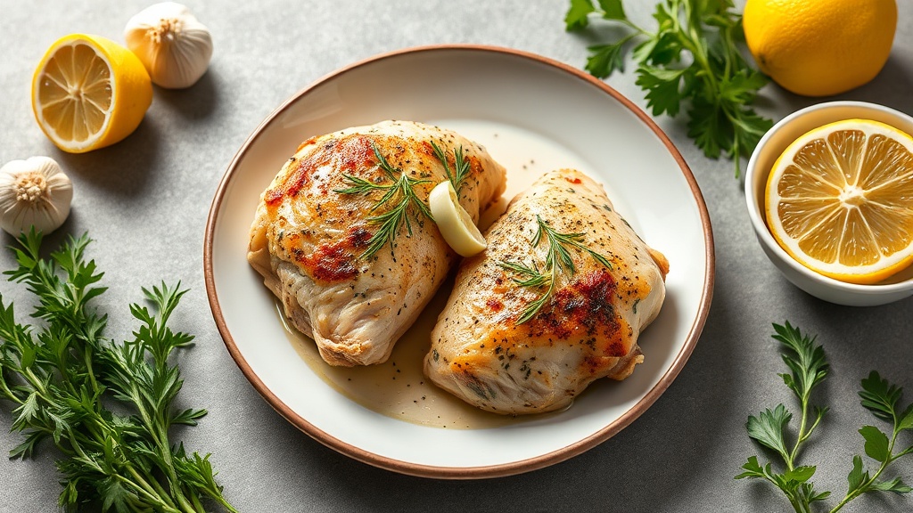 Herb-Roasted Chicken Thighs with Lemon and Garlic