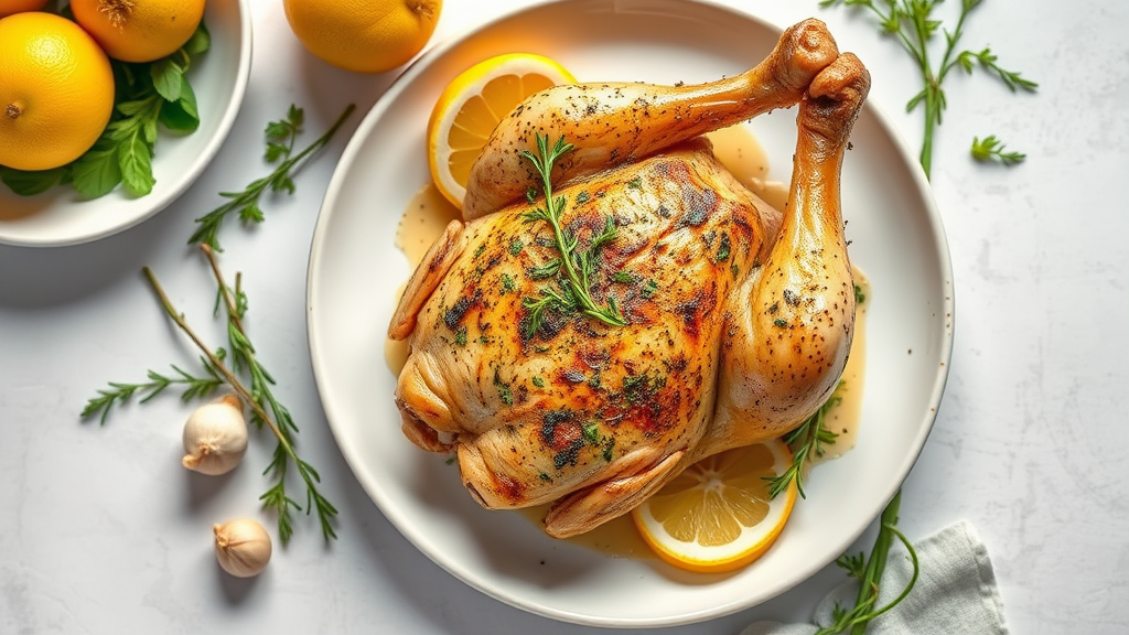 Herb-Roasted Chicken with Lemon and Garlic