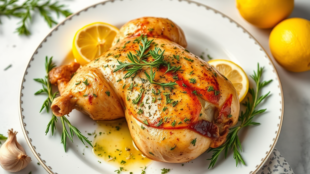 Herb-Roasted Chicken with Lemon and Garlic