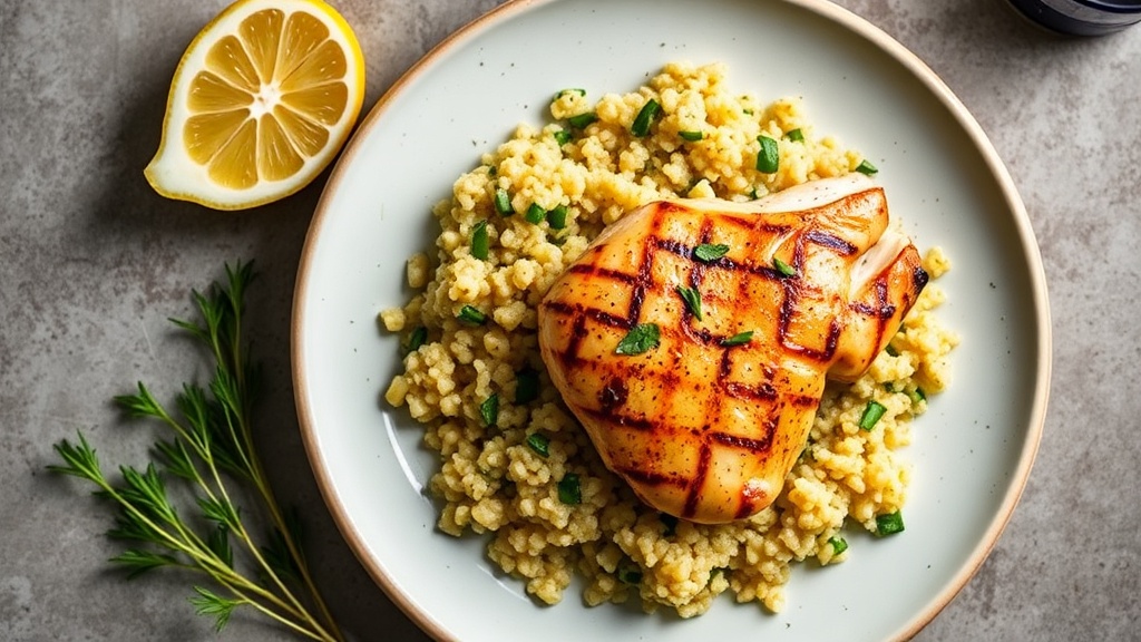 Herb-Roasted Chicken with Lemon Garlic Quinoa