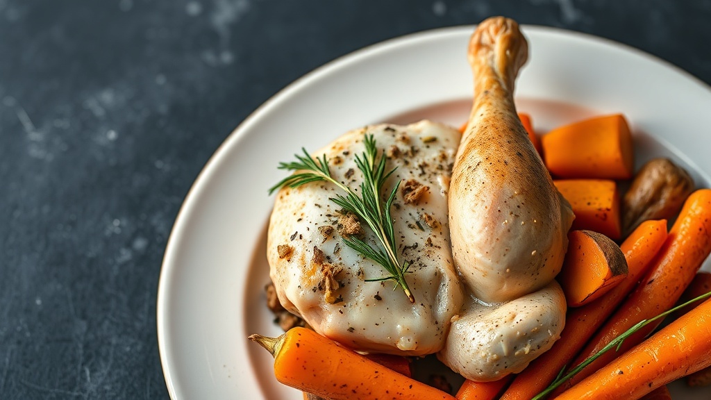 Herb-Roasted Chicken with Sweet Potato and Carrots