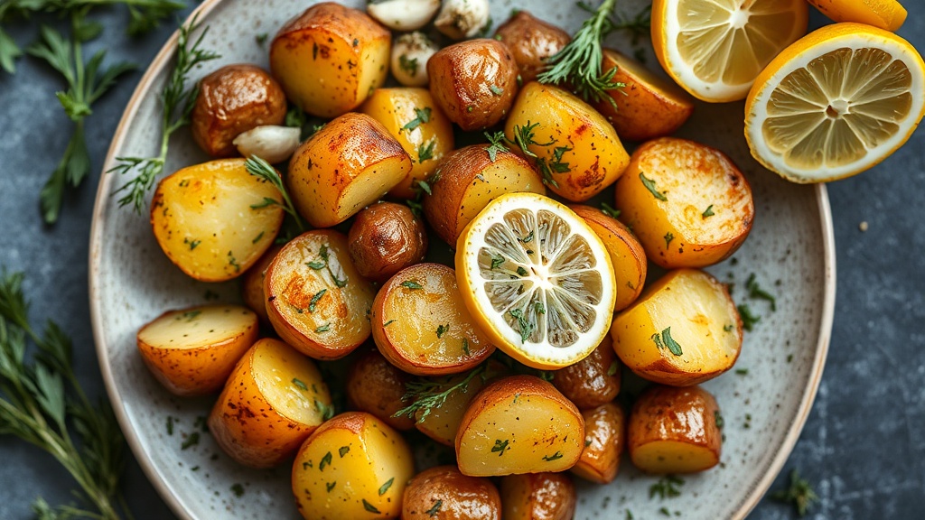 Herb-Roasted Potatoes with Garlic and Lemon