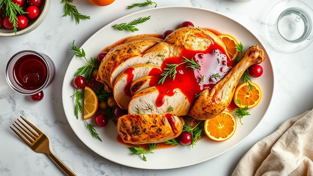 Herb-Roasted Turkey with Cranberry-Orange Glaze