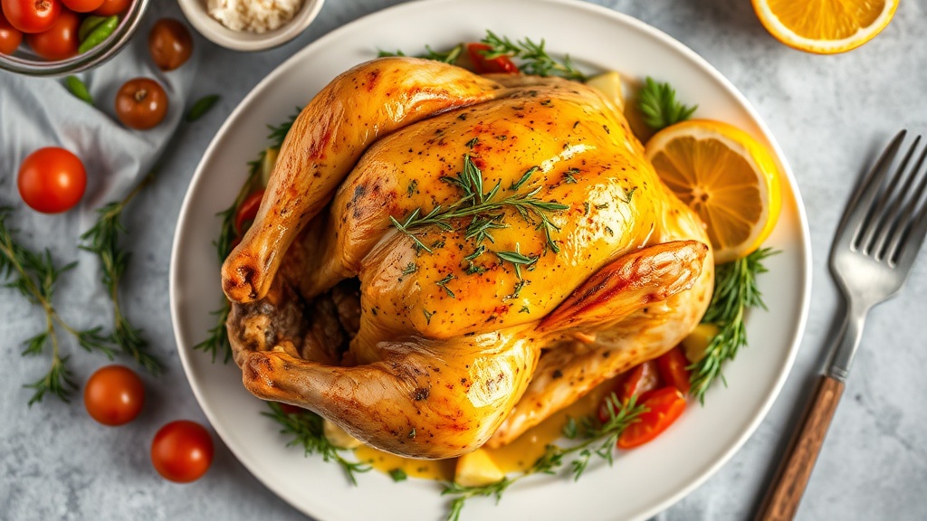 Herb-Roasted Whole Chicken with Citrus Glaze