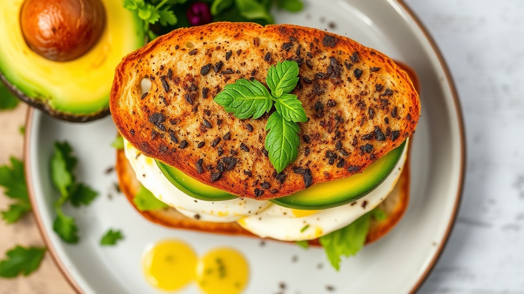High-Protein Egg and Avocado Sandwich