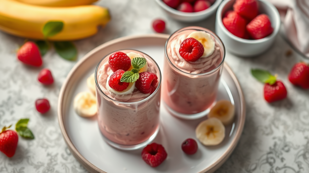 High-Protein Raspberry & Banana Mousse