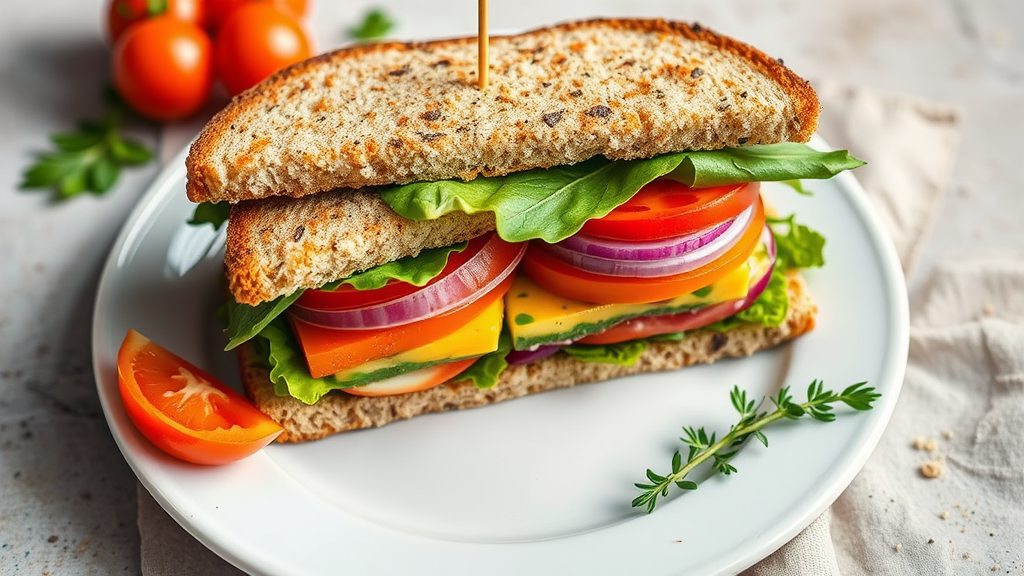 High-Protein Veggie Sandwich
