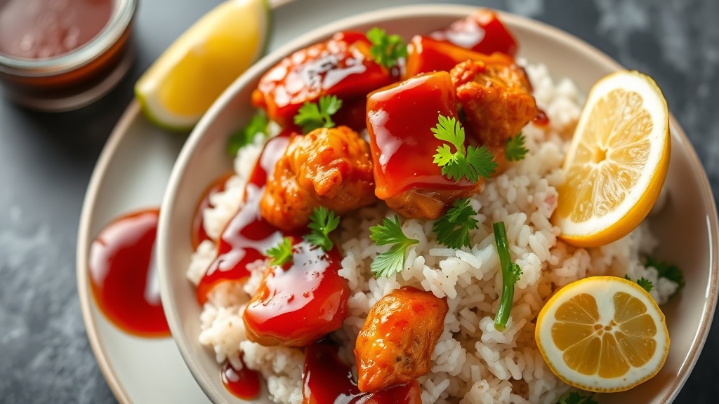 Honey BBQ Chicken and Rice Bowl