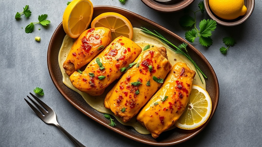 Honey Garlic Ginger Turmeric Lemon Chicken