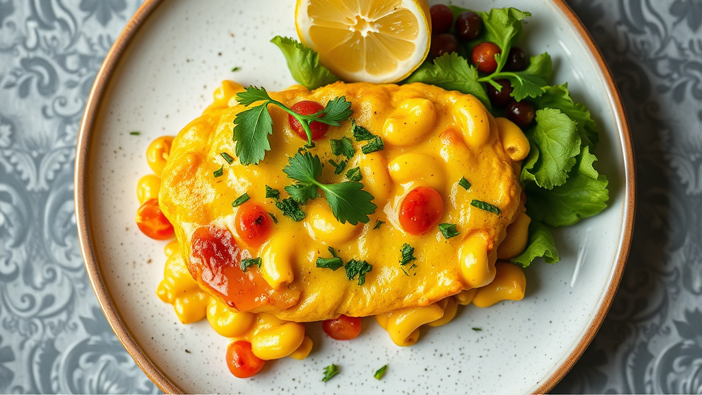 Honey Mac and Cheese Omelette