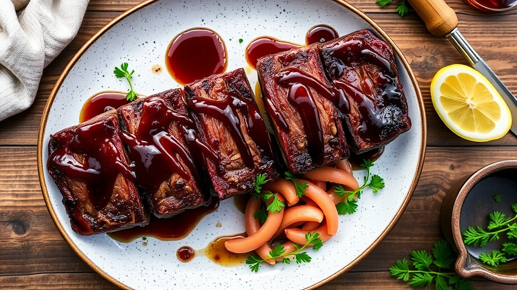 Honey-Balsamic Glazed Beef Ribs