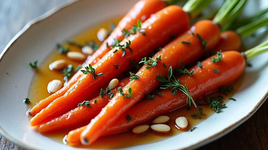 Honey-Glazed Carrots with Thyme and Almonds