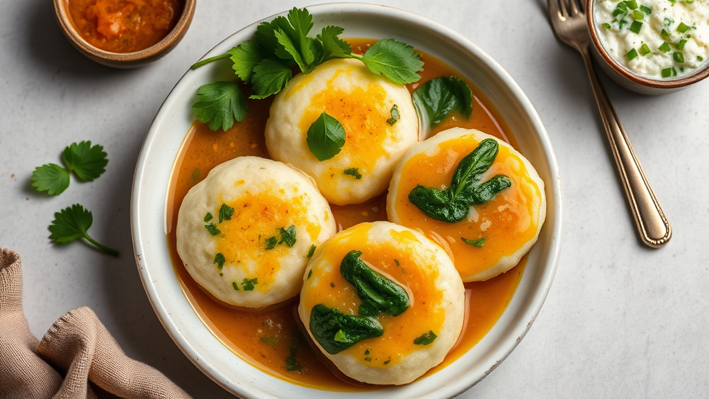 Idli Sambar with Spinach and Coconut Chutney