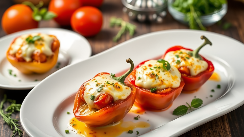 Italian Herb and Cheese Stuffed Mini Peppers