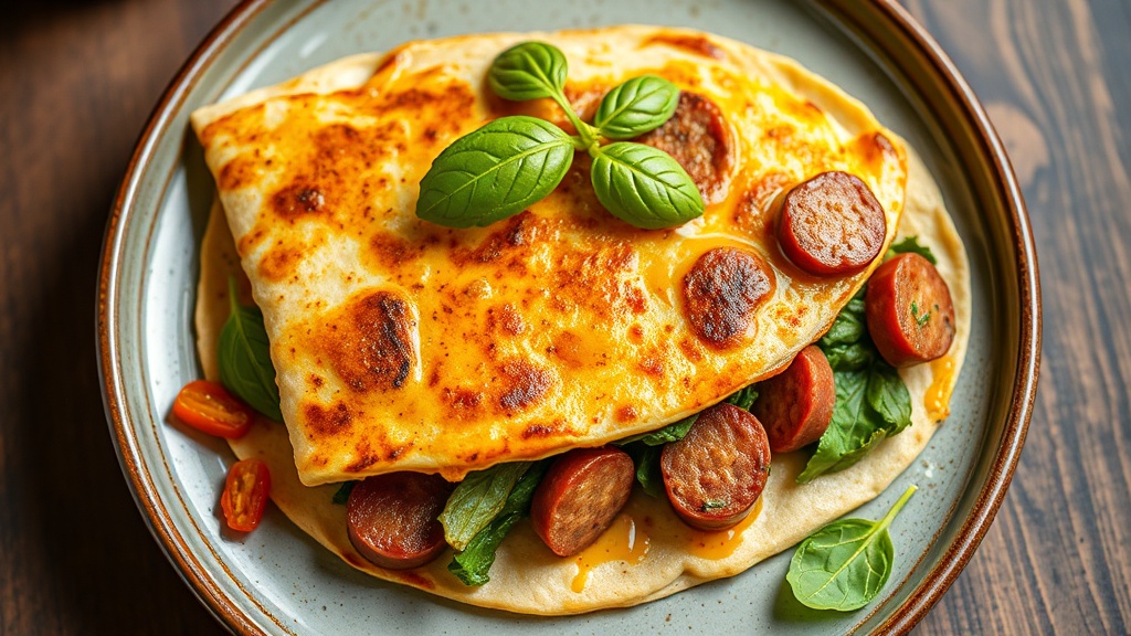 Italian Sausage and Spinach Quesadillas