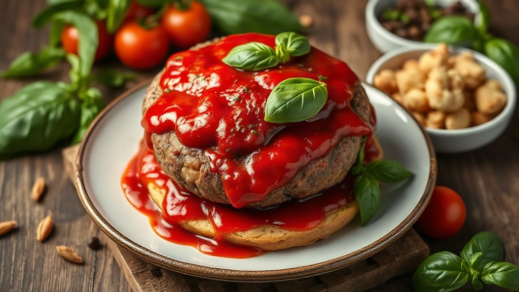Italian Sausage Hamburger with Tomato Basil Sauce