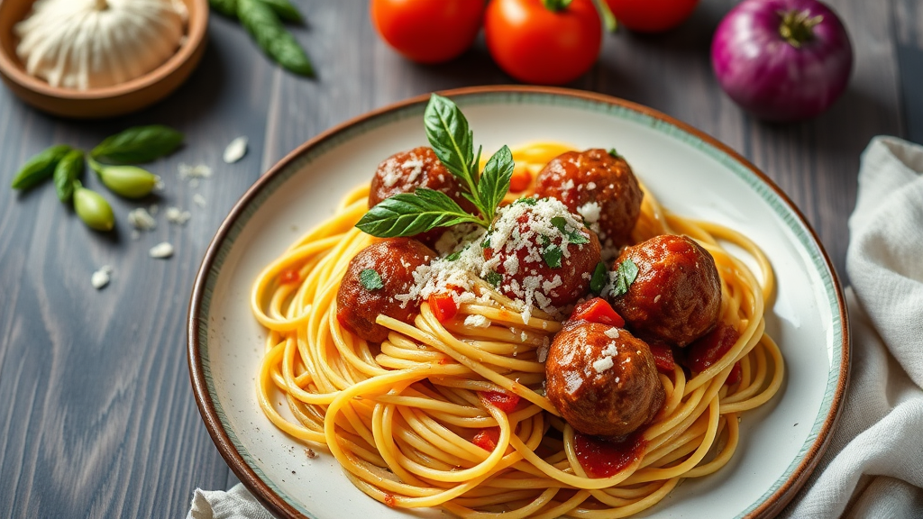 Italian Spaghetti and Meatballs with a Twist