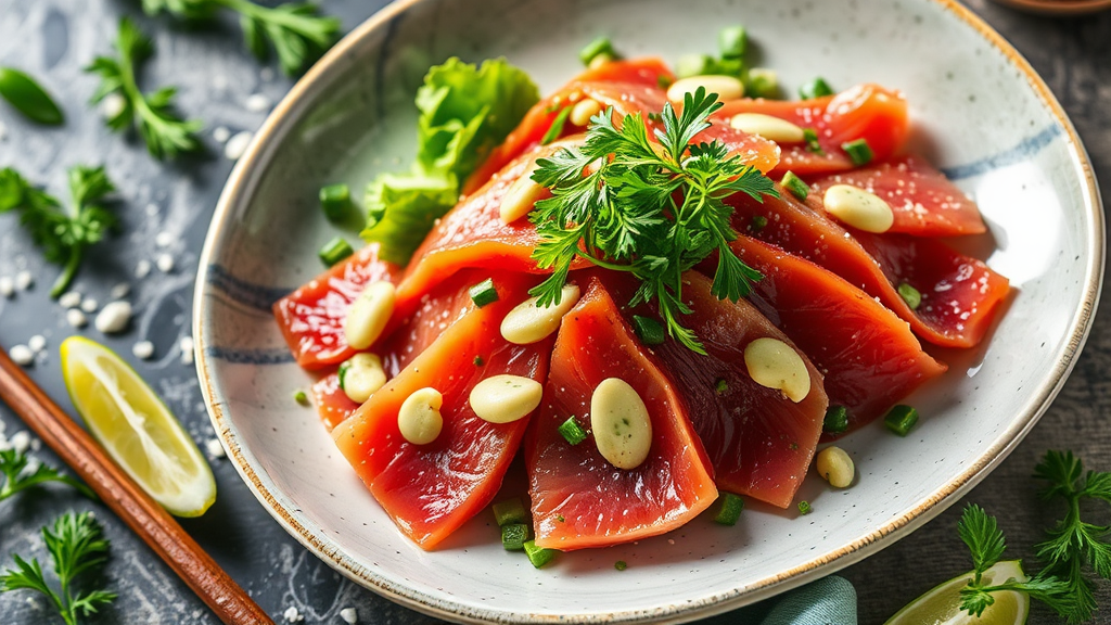 Japanese Tuna Salad with Wasabi Dressing