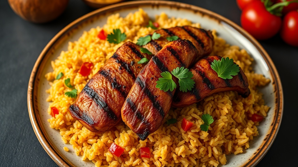Jollof Rice with Grilled Chicken