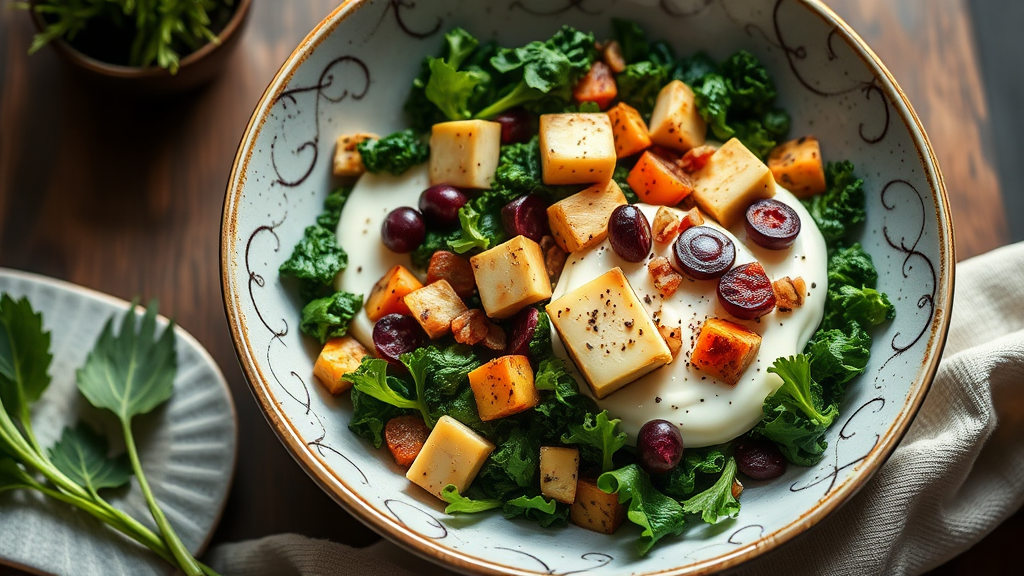 Kale and Tofu Yogurt Bowl