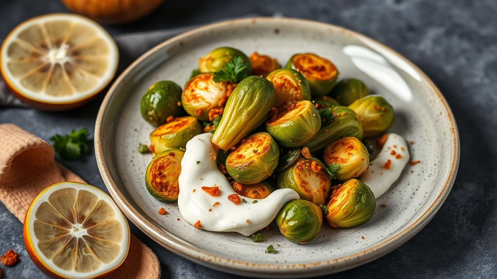 Kenyan Spiced Brussels Sprouts with Coconut Cream