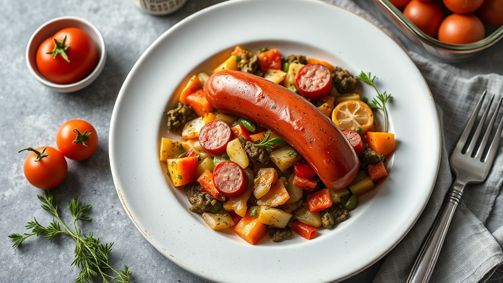 Kielbasa and Vegetable Bake