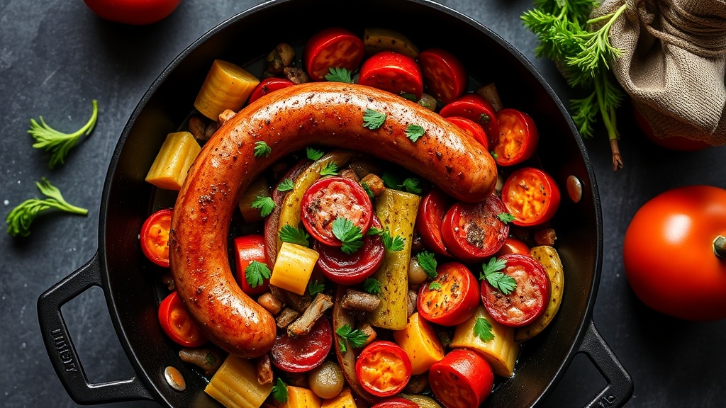Kielbasa and Vegetable Skillet