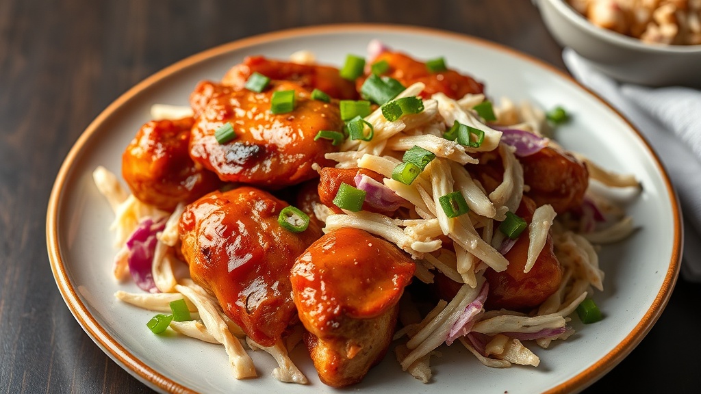 Korean BBQ Chicken with Spicy Cole Slaw