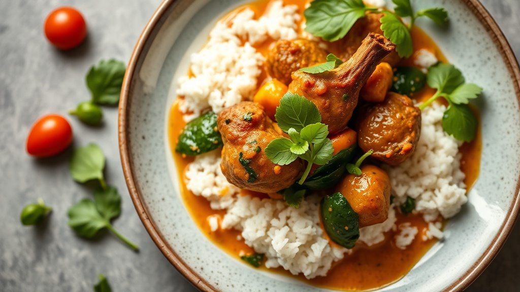 Lamb Curry with Coconut and Spinach