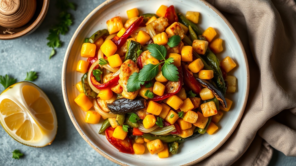 Leek and Sweet Corn Vegetable Stir-Fry