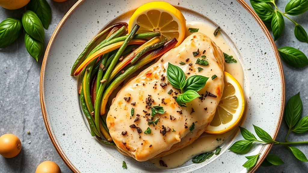 Lemon Basil Chicken Piccata