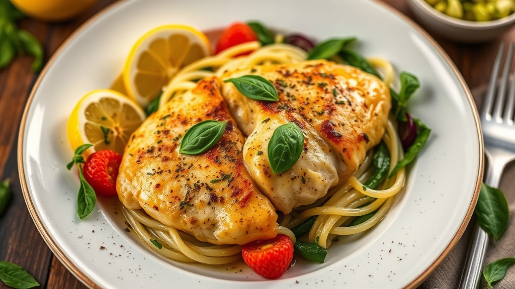 Lemon Basil Chicken Piccata