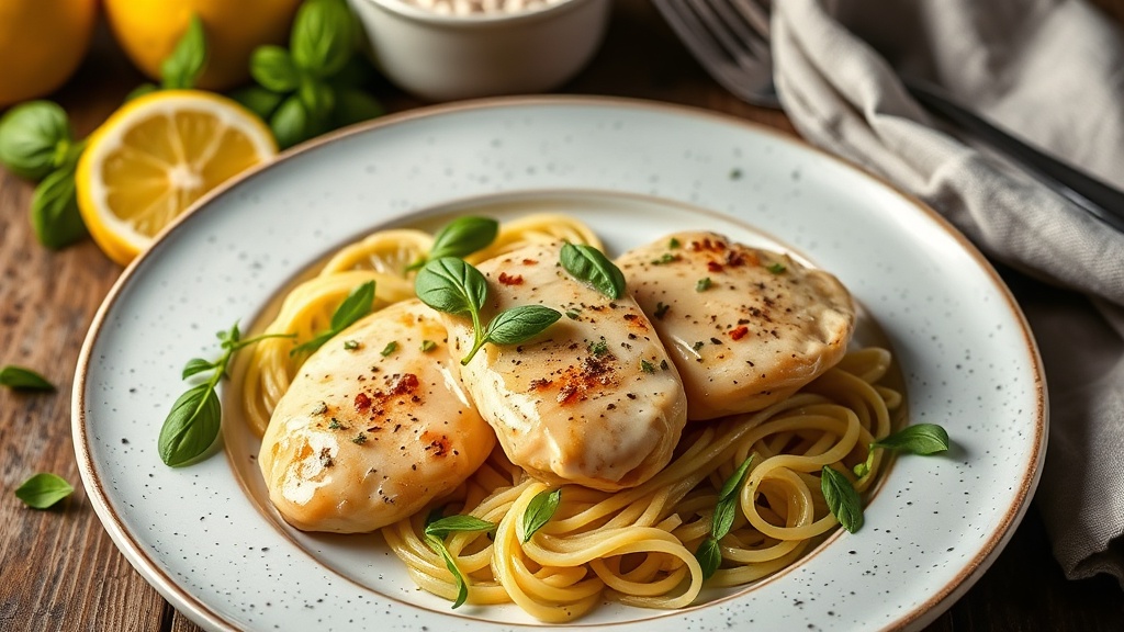 Lemon Basil Chicken Piccata