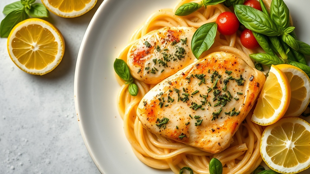 Lemon Basil Chicken Piccata