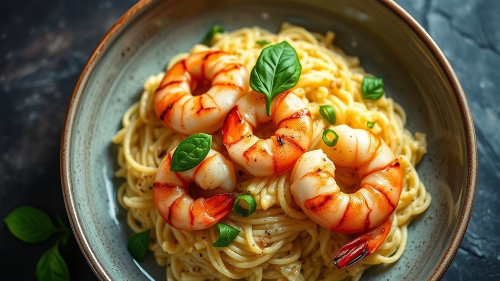 Lemon Basil Risotto with Grilled Shrimp