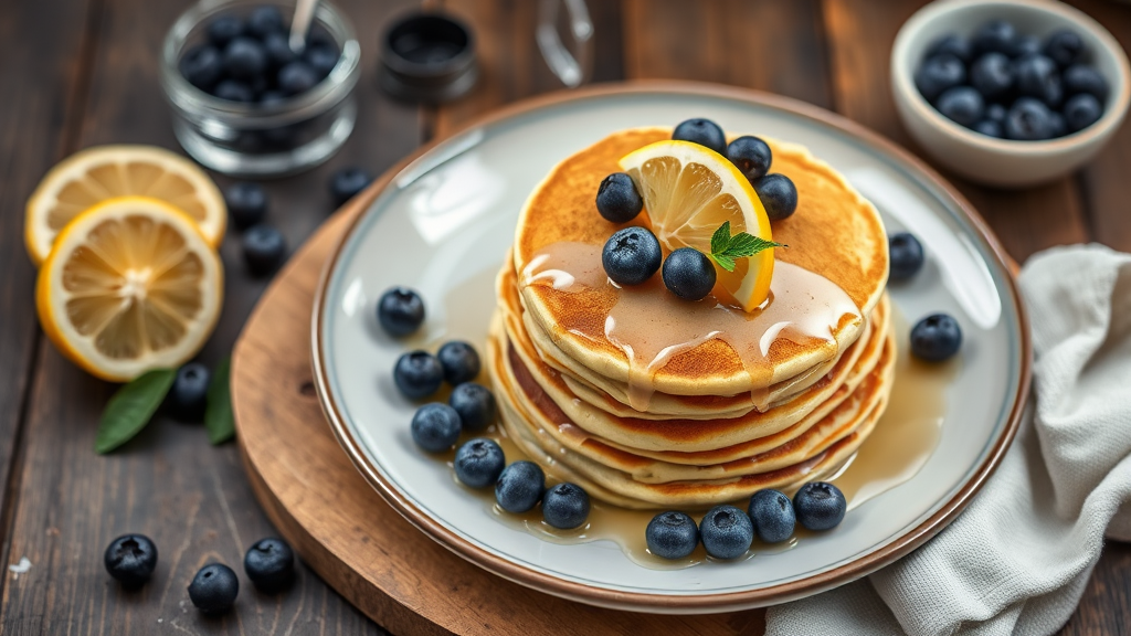 Lemon Blueberry Buttermilk Pancakes