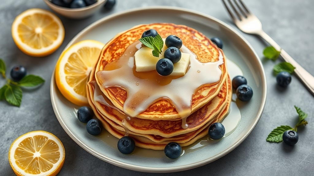 Lemon Blueberry Buttermilk Pancakes