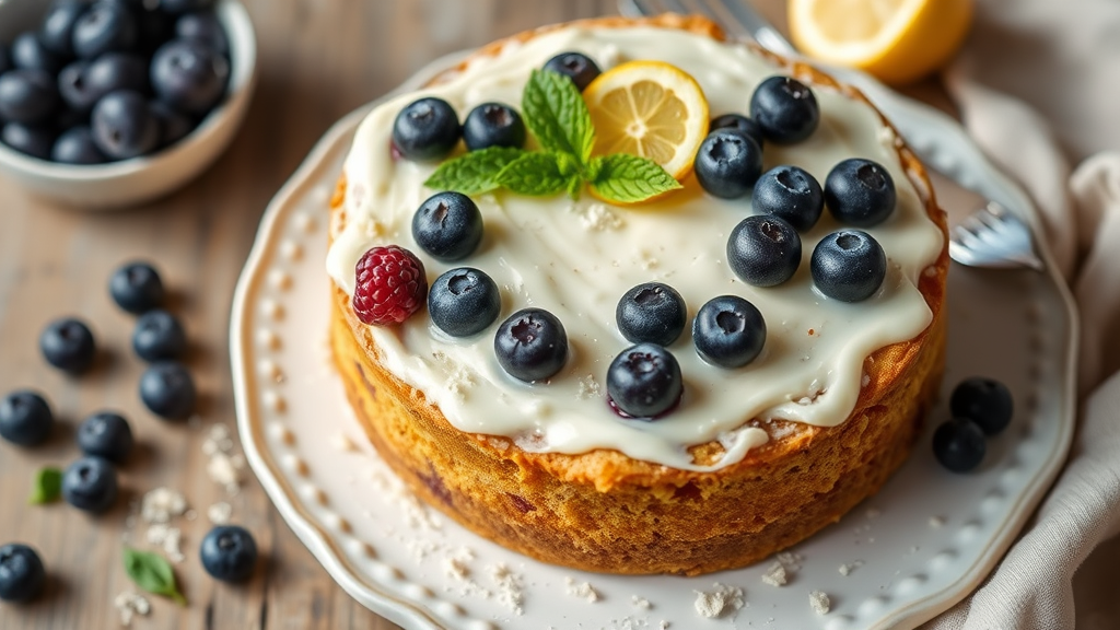 Lemon Blueberry Ricotta Cake