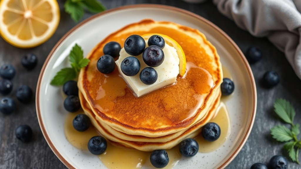 Lemon Blueberry Ricotta Pancakes