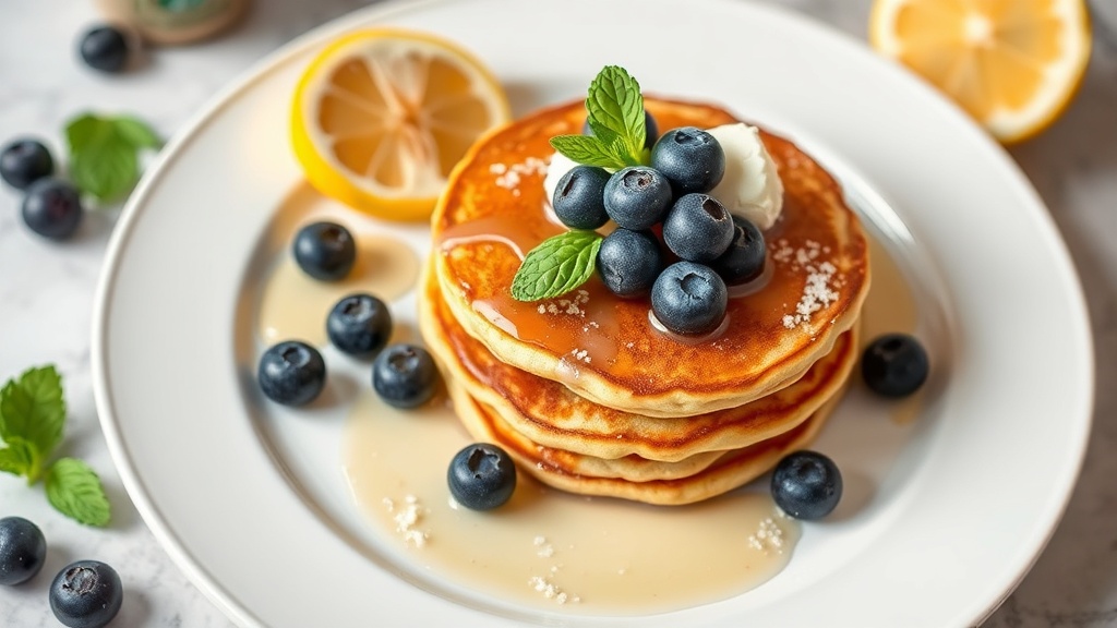 Lemon Blueberry Ricotta Pancakes