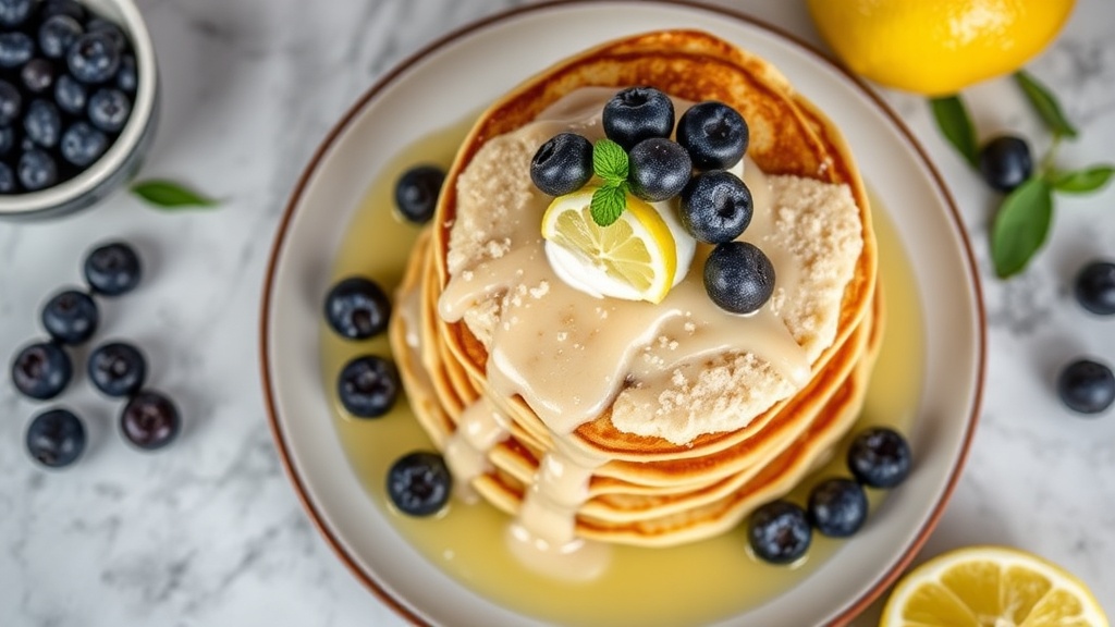 Lemon Blueberry Ricotta Pancakes