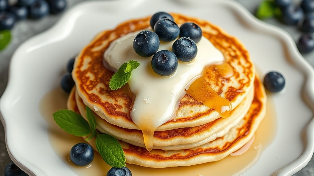 Lemon Blueberry Ricotta Pancakes