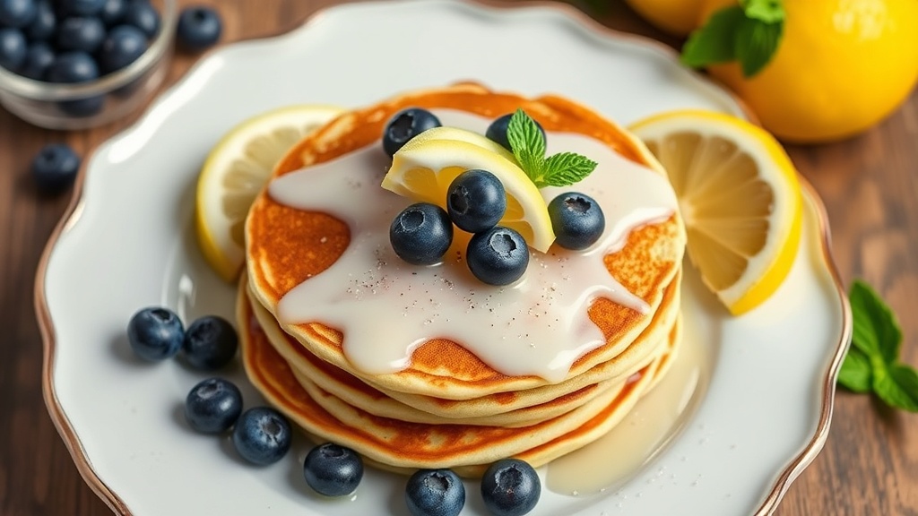 Lemon Blueberry Ricotta Pancakes