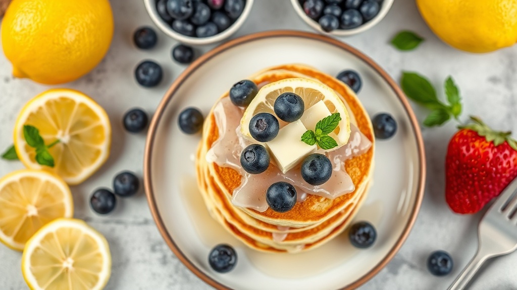 Lemon Blueberry Ricotta Pancakes