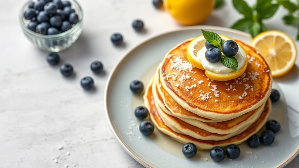 Lemon Blueberry Ricotta Pancakes
