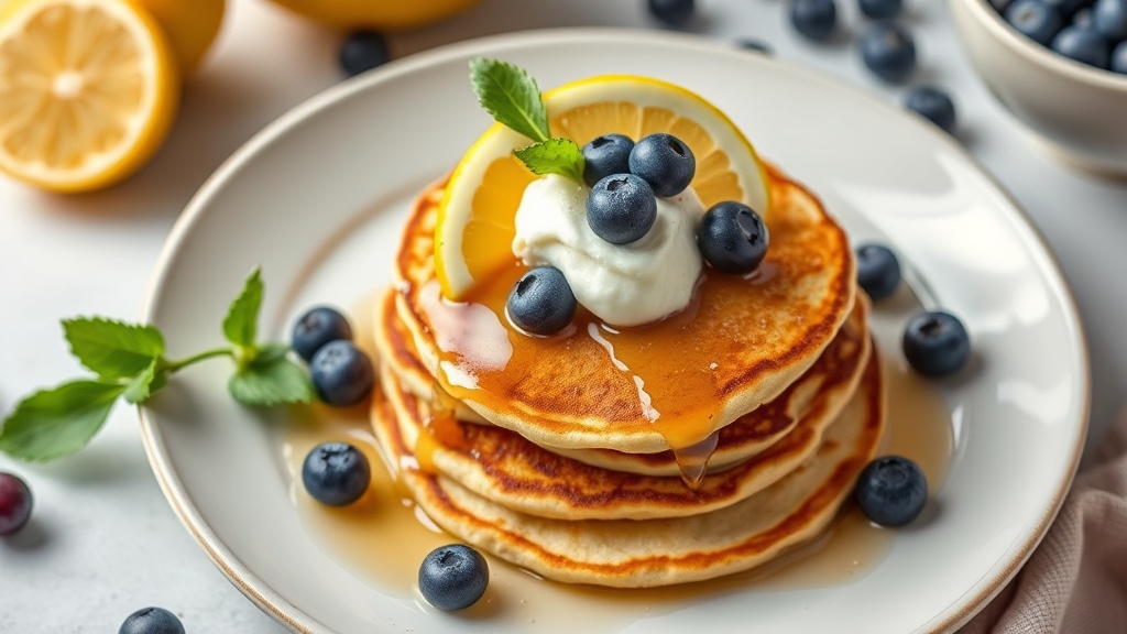 Lemon Blueberry Ricotta Pancakes