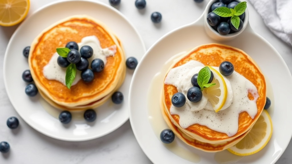 Lemon Blueberry Ricotta Pancakes