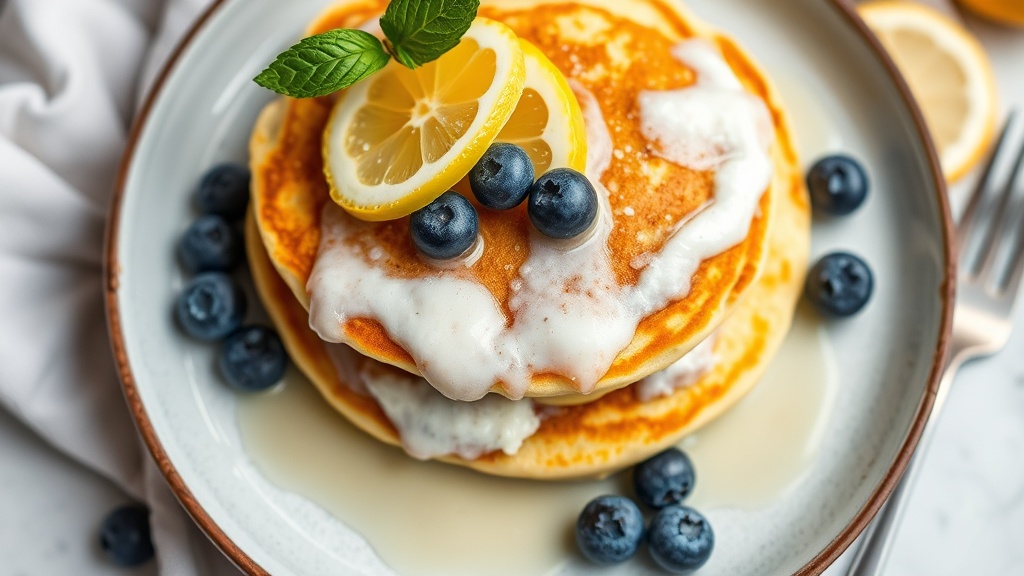 Lemon Blueberry Ricotta Pancakes