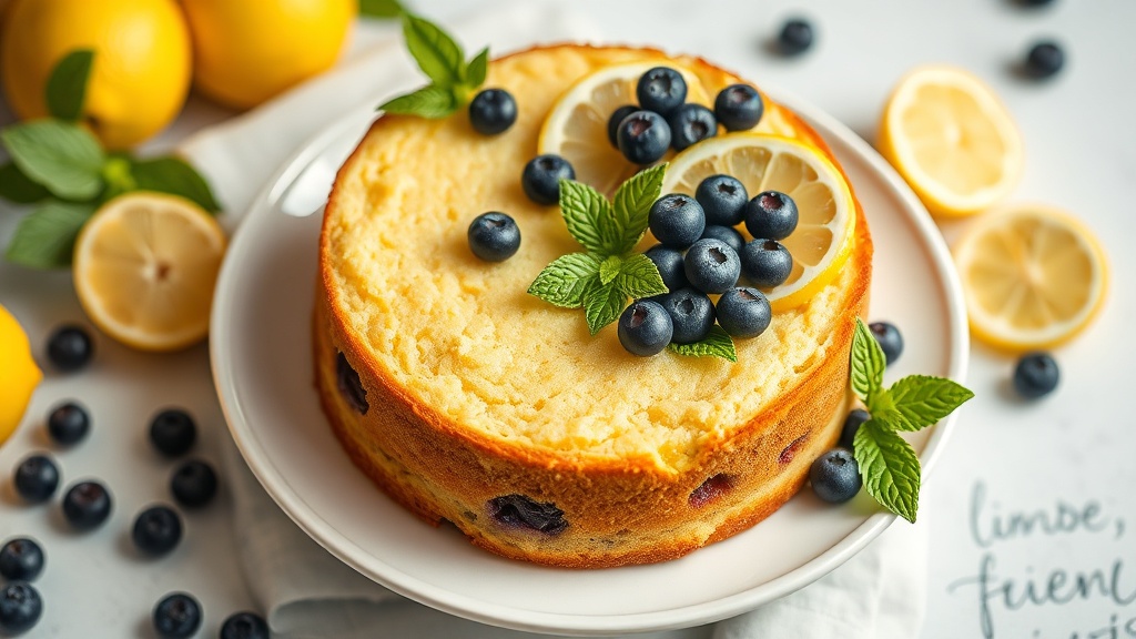 Lemon Blueberry Sponge Cake