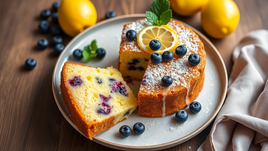 Lemon Blueberry Yellow Cake (Creative Twist)